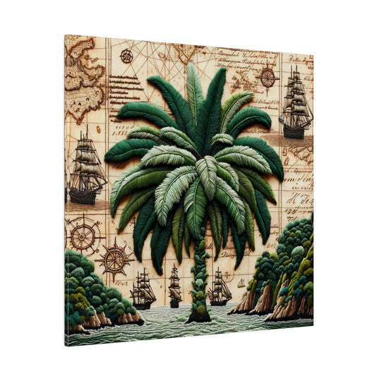 Tropical Palm Tree: A Journey Through Time Canvas, Stretched, 0.75"
