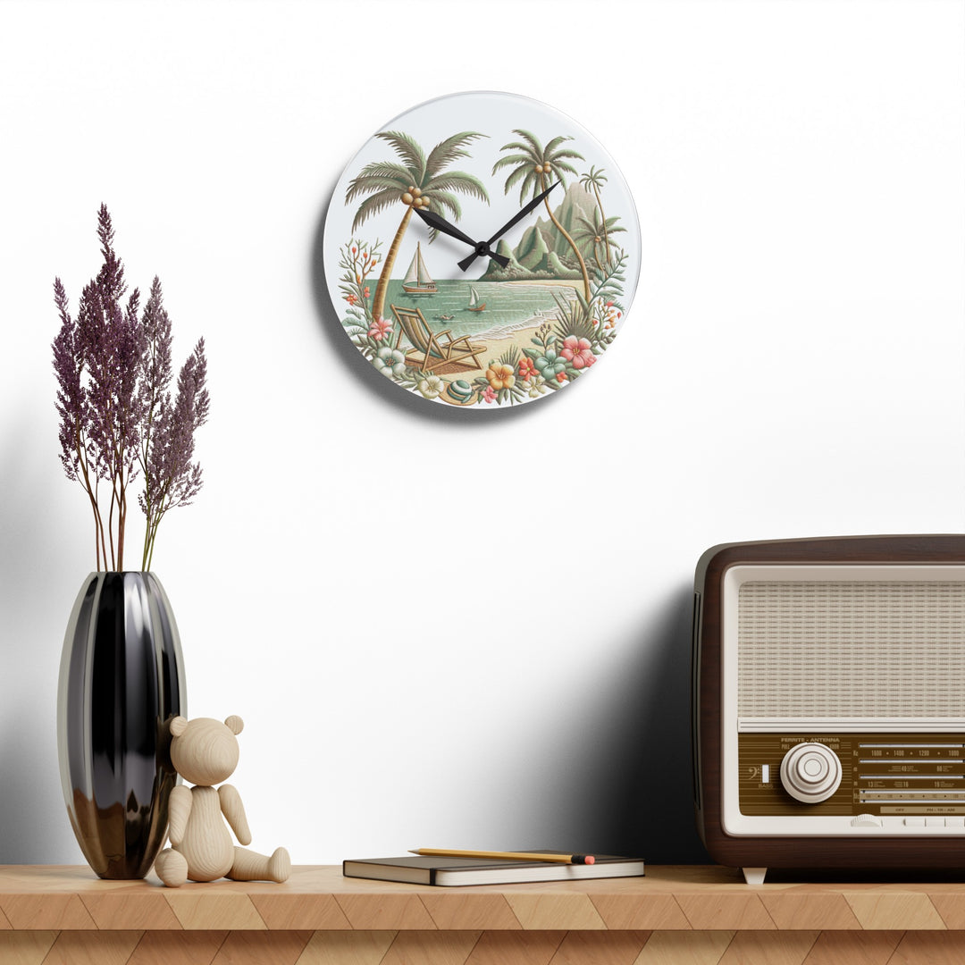 Island-Inspired Elegance Wall Clock