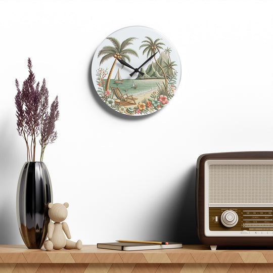 Island-Inspired Elegance Wall Clock
