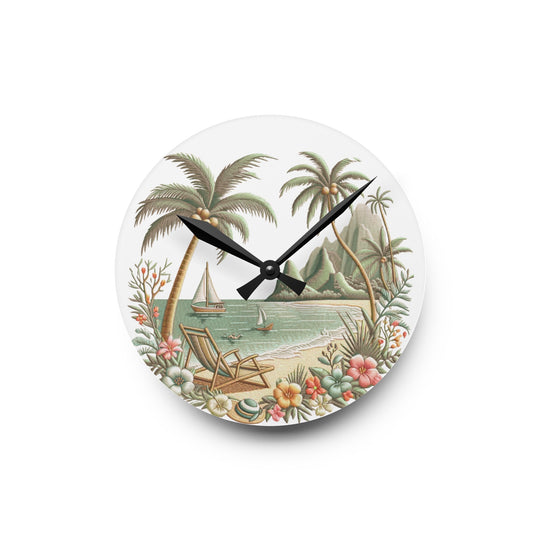 Island-Inspired Elegance Wall Clock